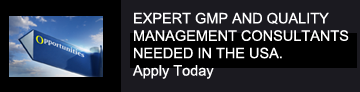 EXPERT GMP AND QUALITY MANAGEMENT CONSULTANTS NEEDED IN THE USA